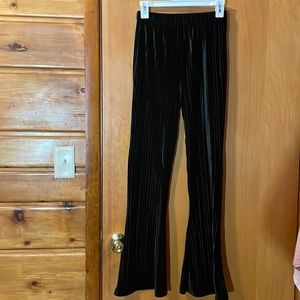 Faux Velvet flare leggings